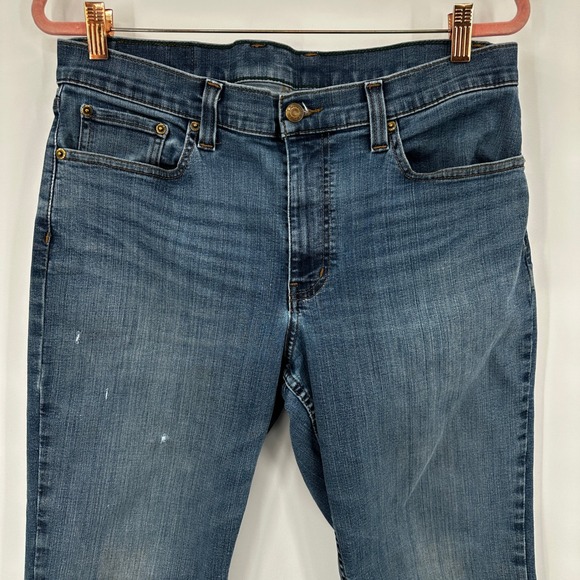 LL Bean Men Jeans 34x29 Blue Denim Straight Leg Casual Work Pants - Picture 4 of 13